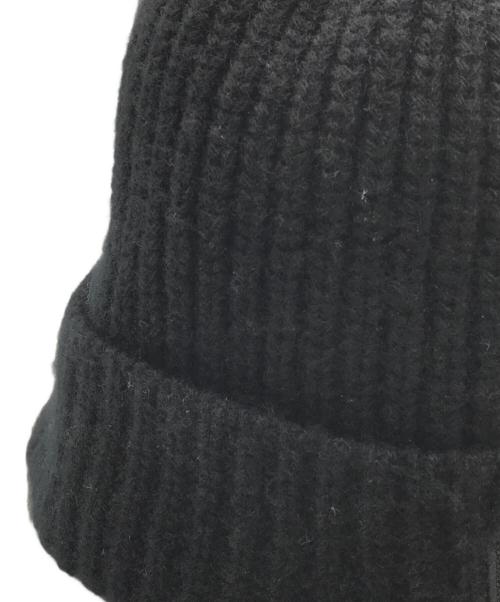 STONE ISLAND（ストーンアイランド）STONE ISLAND (ストーンアイランド) Compass Logo Knit Cap ブラックの古着・服飾アイテム