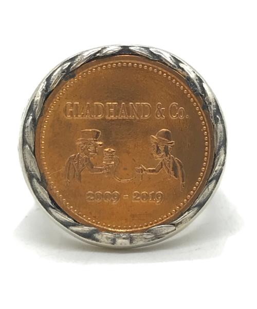 GLAD HAND（グラッドハンド）GLAD HAND (グラッドハンド) コインリング シルバー×ブラウン サイズ:15号の古着・服飾アイテム