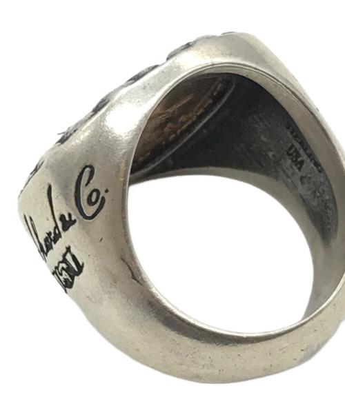 GLAD HAND（グラッドハンド）GLAD HAND (グラッドハンド) コインリング シルバー×ブラウン サイズ:15号の古着・服飾アイテム