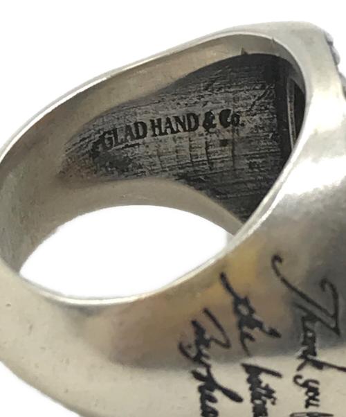 GLAD HAND（グラッドハンド）GLAD HAND (グラッドハンド) コインリング シルバー×ブラウン サイズ:15号の古着・服飾アイテム