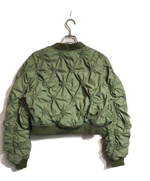 mixxdavid（ミックスデイビット）mixxdavid (ミックスデイビット) スモッキングショート MA-1 カーキ サイズ:Freeの古着・服飾アイテム