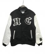 HWZN.MFG.CO.×CANVAS CLOTHING STOREハウゼン×）の古着「VARSITY JACKET」｜ブラック×ホワイト
