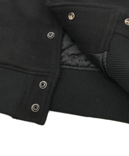 HWZN.MFG.CO.（ハウゼン）HWZN.MFG.CO. (ハウゼン) CANVAS CLOTHING STORE VARSITY JACKET ブラック×ホワイト サイズ:Lの古着・服飾アイテム