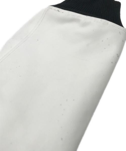 HWZN.MFG.CO.（ハウゼン）HWZN.MFG.CO. (ハウゼン) CANVAS CLOTHING STORE VARSITY JACKET ブラック×ホワイト サイズ:Lの古着・服飾アイテム