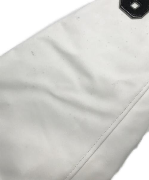 HWZN.MFG.CO.（ハウゼン）HWZN.MFG.CO. (ハウゼン) CANVAS CLOTHING STORE VARSITY JACKET ブラック×ホワイト サイズ:Lの古着・服飾アイテム