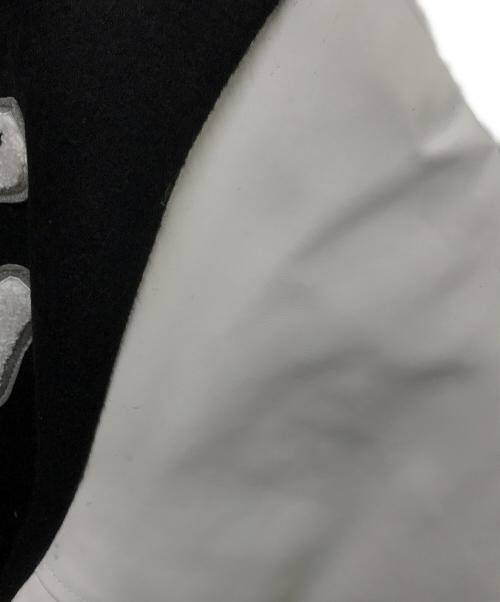HWZN.MFG.CO.（ハウゼン）HWZN.MFG.CO. (ハウゼン) CANVAS CLOTHING STORE VARSITY JACKET ブラック×ホワイト サイズ:Lの古着・服飾アイテム