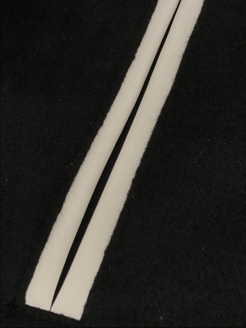 HWZN.MFG.CO.（ハウゼン）HWZN.MFG.CO. (ハウゼン) CANVAS CLOTHING STORE VARSITY JACKET ブラック×ホワイト サイズ:Lの古着・服飾アイテム