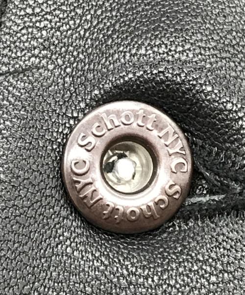 Schott（ショット）Schott (ショット) LAMB LEATHER COVERALL JACKET ブラック サイズ:Lの古着・服飾アイテム