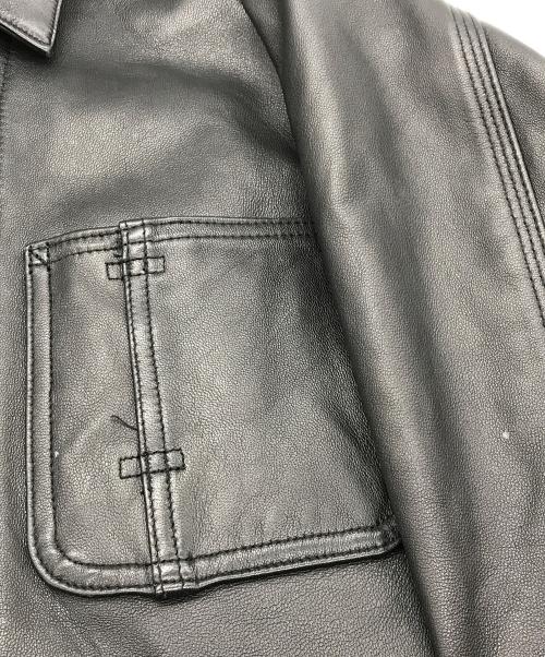 Schott（ショット）Schott (ショット) LAMB LEATHER COVERALL JACKET ブラック サイズ:Lの古着・服飾アイテム
