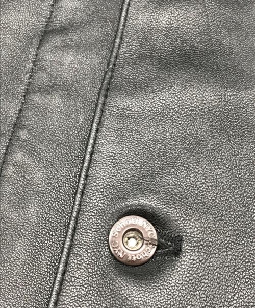 Schott（ショット）Schott (ショット) LAMB LEATHER COVERALL JACKET ブラック サイズ:Lの古着・服飾アイテム