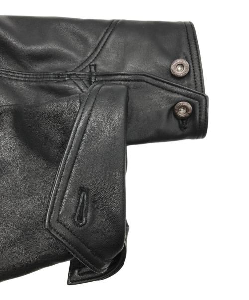 Schott（ショット）Schott (ショット) LAMB LEATHER COVERALL JACKET ブラック サイズ:Lの古着・服飾アイテム
