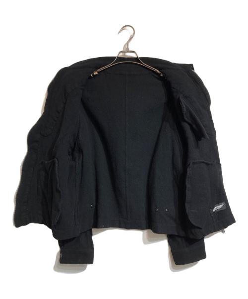 UNDERCOVER（アンダーカバー）UNDERCOVER (アンダーカバー) 縮絨ウールフードレイヤードブルゾン ブラック×ネイビー サイズ:3の古着・服飾アイテム