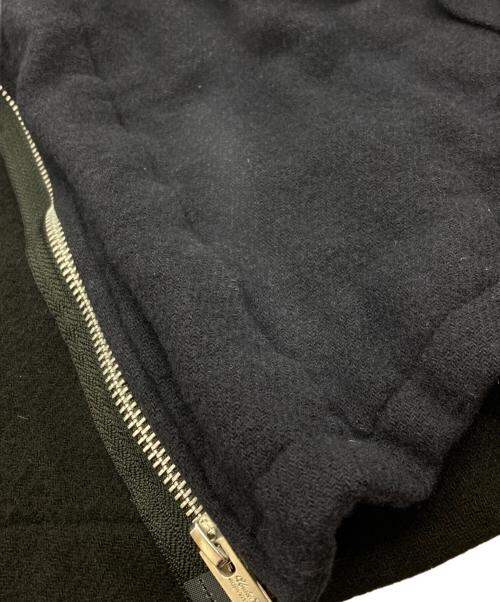 UNDERCOVER（アンダーカバー）UNDERCOVER (アンダーカバー) 縮絨ウールフードレイヤードブルゾン ブラック×ネイビー サイズ:3の古着・服飾アイテム