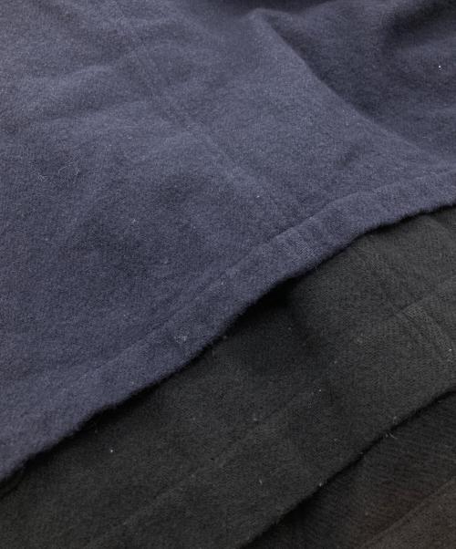 UNDERCOVER（アンダーカバー）UNDERCOVER (アンダーカバー) 縮絨ウールフードレイヤードブルゾン ブラック×ネイビー サイズ:3の古着・服飾アイテム