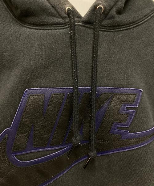 NIKE（ナイキ）NIKE (ナイキ) Supreme (シュプリーム) Leather Applique Hooded Sweatshirt ブラック サイズ:Mの古着・服飾アイテム
