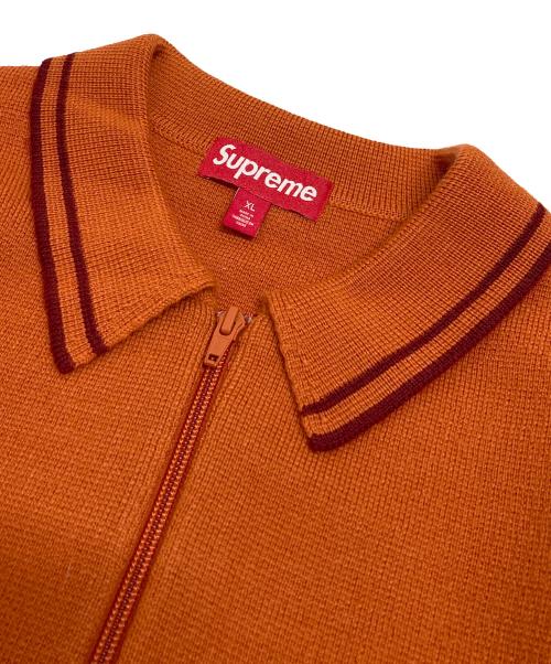 SUPREME（シュプリーム）SUPREME (シュプリーム) ZIP UP POLO SWEATER オレンジ サイズ:XLの古着・服飾アイテム