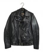 Schottショット）の古着「ワンスターレザーライダースジャケット」｜ブラック