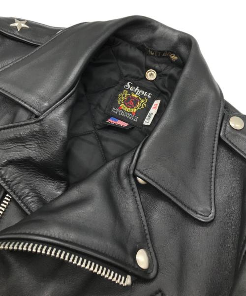 Schott（ショット）Schott (ショット) ワンスターレザーライダースジャケット ブラック サイズ:34LONGの古着・服飾アイテム