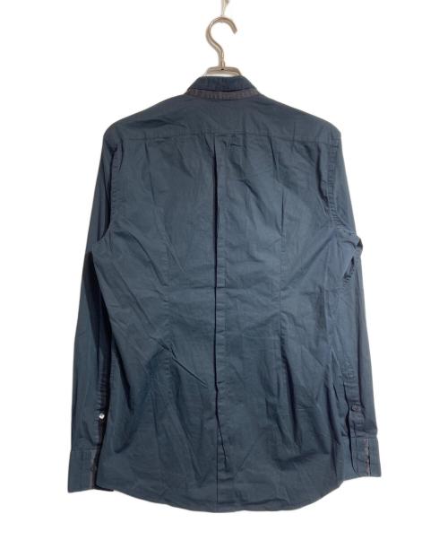 DOLCE & GABBANA（ドルチェ＆ガッバーナ）DOLCE & GABBANA (ドルチェ＆ガッバーナ) バンドカラーシャツ ネイビー サイズ:41の古着・服飾アイテム