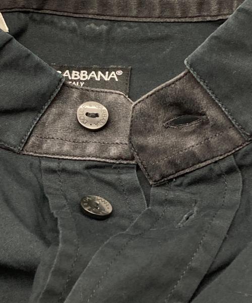 DOLCE & GABBANA（ドルチェ＆ガッバーナ）DOLCE & GABBANA (ドルチェ＆ガッバーナ) バンドカラーシャツ ネイビー サイズ:41の古着・服飾アイテム
