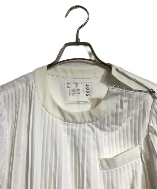 sacai（サカイ）sacai (サカイ) プリーツ切替ワンピース ホワイト サイズ:1の古着・服飾アイテム