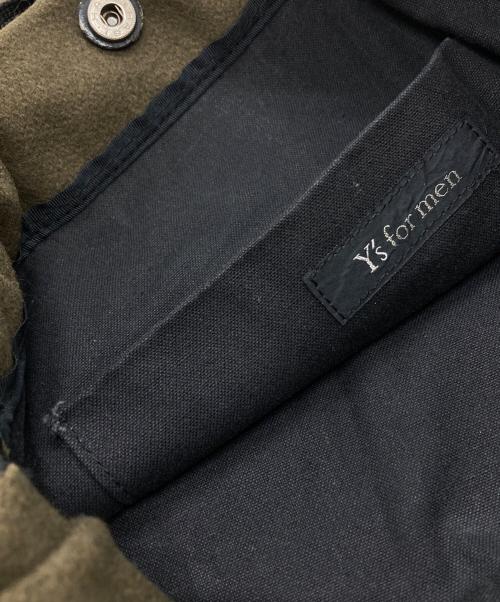 Y's for men（ワイズフォーメン）Y's for men (ワイズフォーメン) ウールフラノ巾着リュック オリーブの古着・服飾アイテム