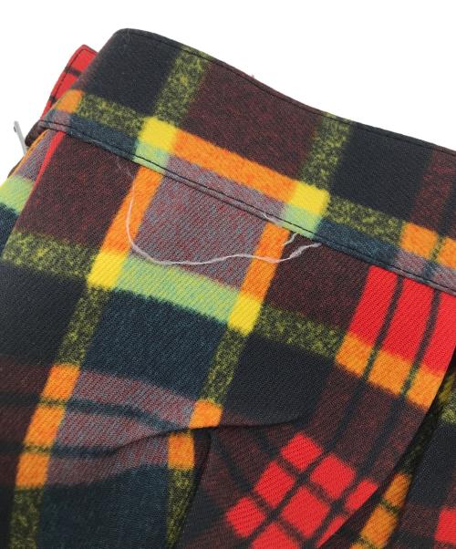 TOGA ARCHIVES（トーガアーカイブス）TOGA ARCHIVES (トーガアーカイブス) Polyester twill plaid skirt レッド サイズ:36の古着・服飾アイテム