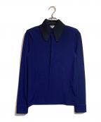 TOGA ARCHIVESトーガアーカイブス）の古着「Glossy rib polo shirt」｜パープル