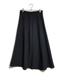 COMME des GARCONS（コムデギャルソン）の古着「ウールギャバロングスカート」｜ブラック