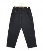 LEVI'S SILVERTABリーバイス シルバータブ）の古着「ブラックバギーデニムパンツ」｜ブラック