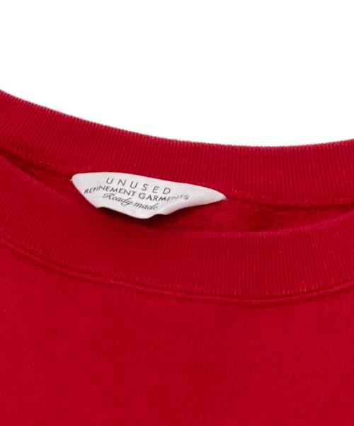 UNUSED（アンユーズド）UNUSED (アンユーズド) crew neck sweat shirt レッド サイズ:3の古着・服飾アイテム