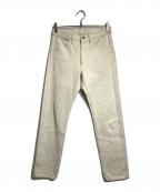 COMOLIコモリ）の古着「ストレートパンツ」｜アイボリー