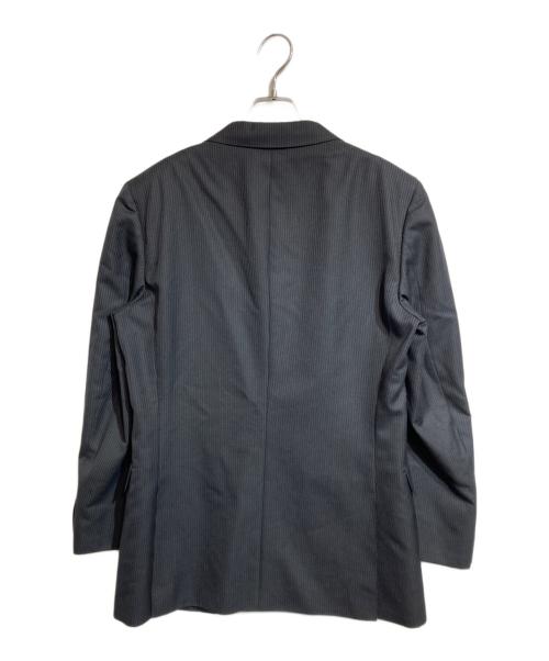 BURBERRY BLACK LABEL（バーバリーブラックレーベル）BURBERRY BLACK LABEL (バーバリーブラックレーベル) ストライプテーラードジャケット ブラック サイズ:40の古着・服飾アイテム