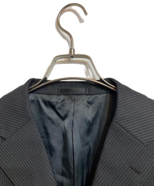 BURBERRY BLACK LABEL（バーバリーブラックレーベル）BURBERRY BLACK LABEL (バーバリーブラックレーベル) ストライプテーラードジャケット ブラック サイズ:40の古着・服飾アイテム