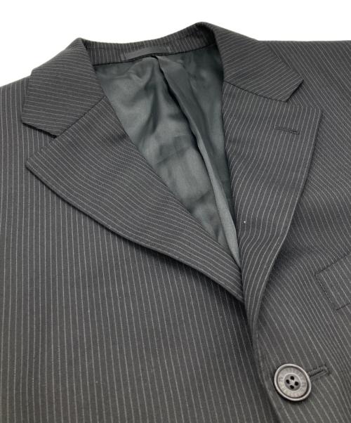 BURBERRY BLACK LABEL（バーバリーブラックレーベル）BURBERRY BLACK LABEL (バーバリーブラックレーベル) ストライプテーラードジャケット ブラック サイズ:40の古着・服飾アイテム