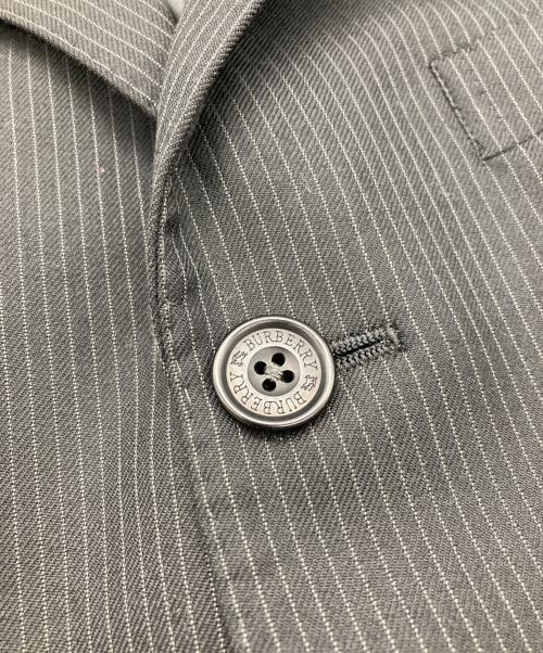 BURBERRY BLACK LABEL（バーバリーブラックレーベル）BURBERRY BLACK LABEL (バーバリーブラックレーベル) ストライプテーラードジャケット ブラック サイズ:40の古着・服飾アイテム