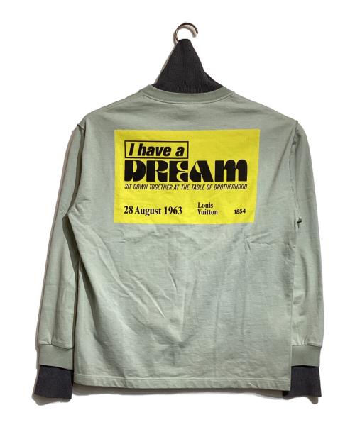 LOUIS VUITTON（ルイ ヴィトン）LOUIS VUITTON (ルイ ヴィトン) リブニット切替スウェット グリーン サイズ:Mの古着・服飾アイテム