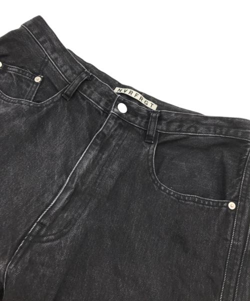 NVRFRGT（ネヴァーフォーゲット）NVRFRGT (ネヴァーフォーゲット) 3D TWISTED WIDE LEG JEANS ブラック サイズ:3の古着・服飾アイテム