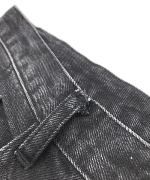 NVRFRGT（ネヴァーフォーゲット）NVRFRGT (ネヴァーフォーゲット) 3D TWISTED WIDE LEG JEANS ブラック サイズ:3の古着・服飾アイテム