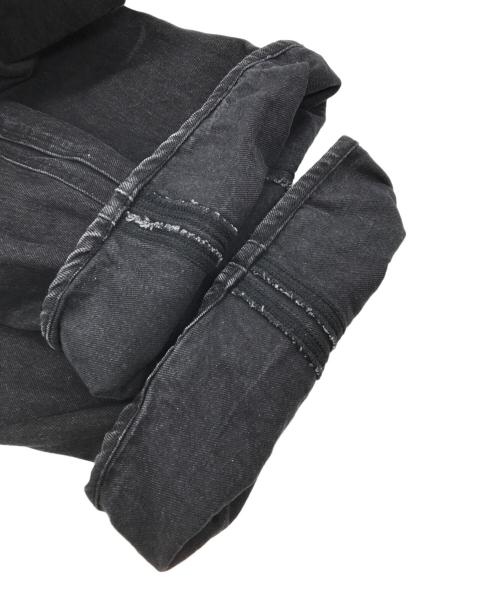 NVRFRGT（ネヴァーフォーゲット）NVRFRGT (ネヴァーフォーゲット) 3D TWISTED WIDE LEG JEANS ブラック サイズ:3の古着・服飾アイテム