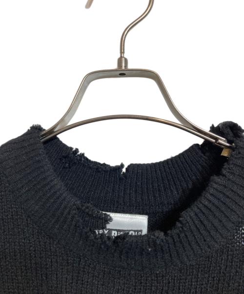 SAINT MICHAEL（セントマイケル）SAINT MICHAEL (セントマイケル) SEX PISTOLS (セックスピストルズ) SP CREW KNT/ I AM Aクラッシュニット ブラック サイズ:Ｍの古着・服飾アイテム