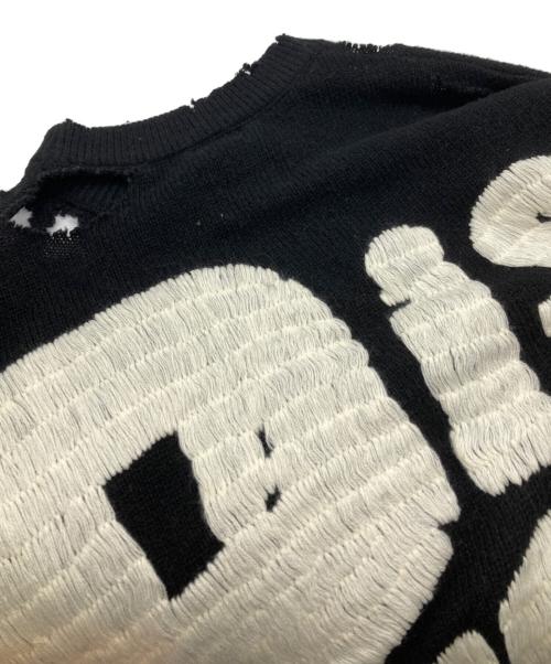 SAINT MICHAEL（セントマイケル）SAINT MICHAEL (セントマイケル) SEX PISTOLS (セックスピストルズ) SP CREW KNT/ I AM Aクラッシュニット ブラック サイズ:Ｍの古着・服飾アイテム