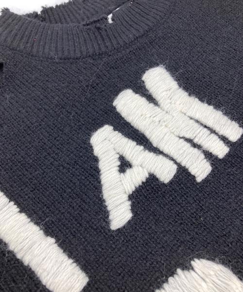 SAINT MICHAEL（セントマイケル）SAINT MICHAEL (セントマイケル) SEX PISTOLS (セックスピストルズ) SP CREW KNT/ I AM Aクラッシュニット ブラック サイズ:Ｍの古着・服飾アイテム