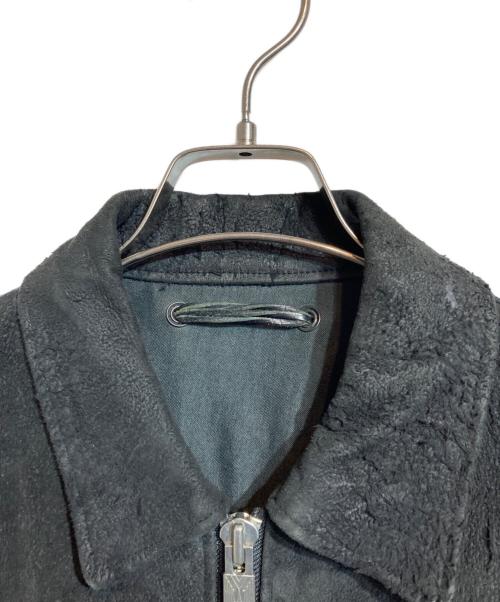 blackmeans（ブラックミーンズ）blackmeans (ブラックミーンズ) SASQUATCHfabrix. (サスクワッチファブリックス) ラムレザースエードフリンジジャケット ブラック サイズ:4の古着・服飾アイテム