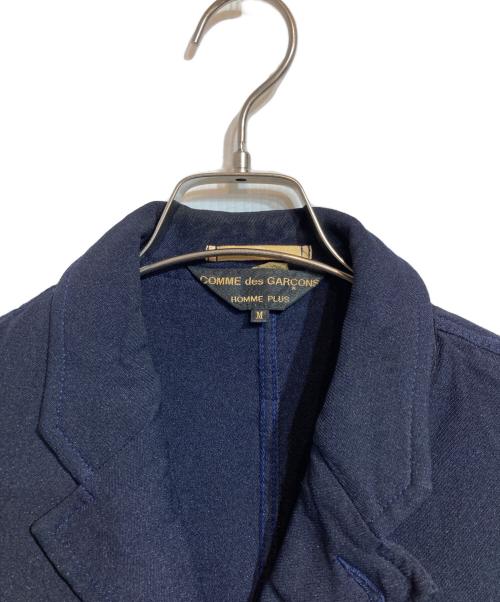 COMME des GARCONS HOMME PLUS（コムデギャルソンオムプリュス）COMME des GARCONS HOMME PLUS (コムデギャルソンオムプリュス) ポリエステル縮絨ロングジャケット ネイビー サイズ:Ｍの古着・服飾アイテム
