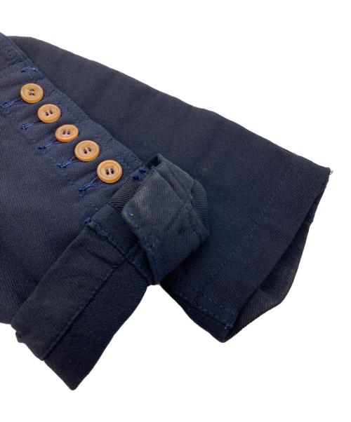 COMME des GARCONS HOMME PLUS（コムデギャルソンオムプリュス）COMME des GARCONS HOMME PLUS (コムデギャルソンオムプリュス) ポリエステル縮絨ロングジャケット ネイビー サイズ:Ｍの古着・服飾アイテム