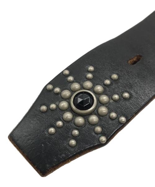 htc（エイチティーシー）htc (エイチティーシー) Peanut Studs Python Belt ブラック サイズ:34の古着・服飾アイテム