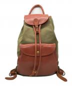 IL BISONTEイル ビゾンテ）の古着「巾着バッグパック」｜ブラウン×カーキ