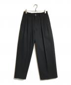 MARKWAREマーカウェア）の古着「TRIPLE PLEATED WIDE TROUSERS」｜ブラック