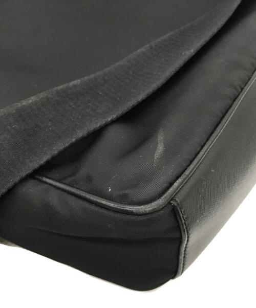 PRADA（プラダ）PRADA (プラダ) ナイロン×レザーショルダーバッグ ブラックの古着・服飾アイテム